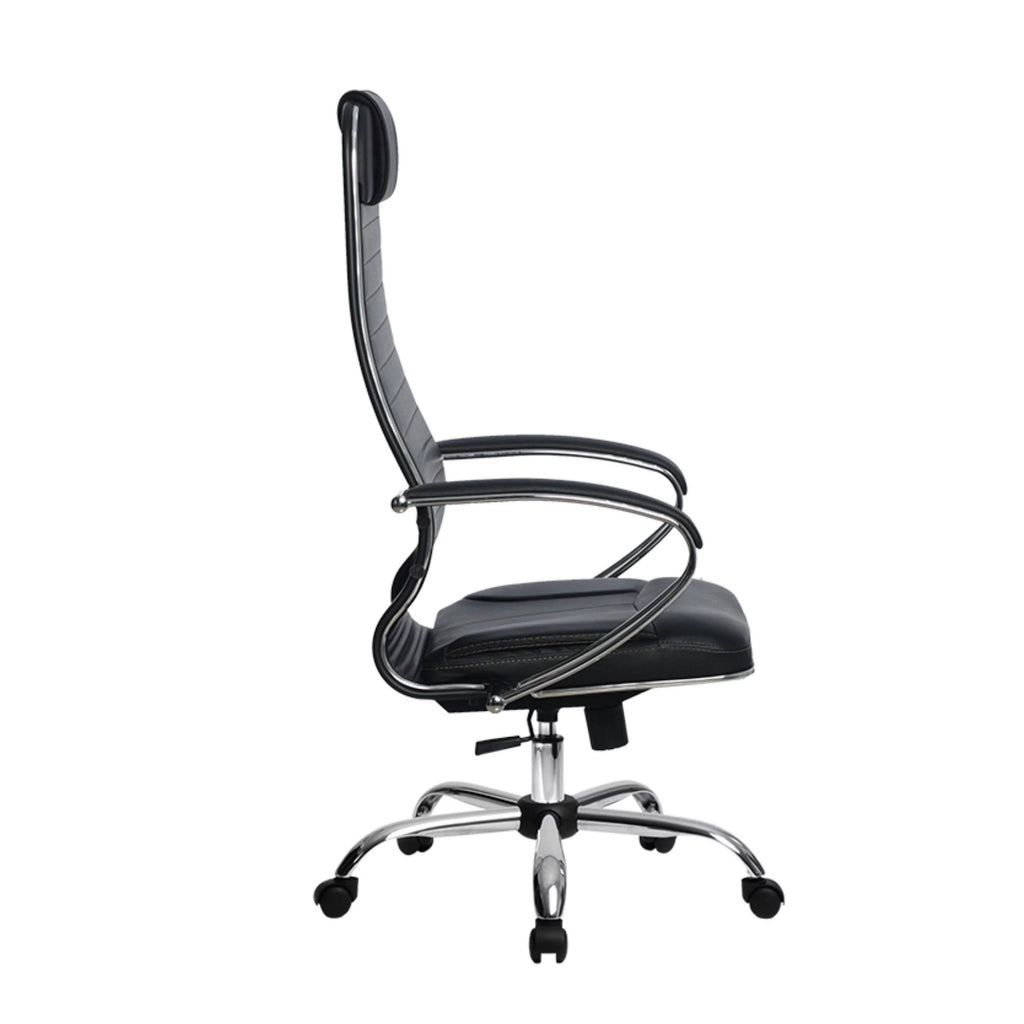 Black High Back Executive Office Chair with Adjustable Headrest and Armrests X3918