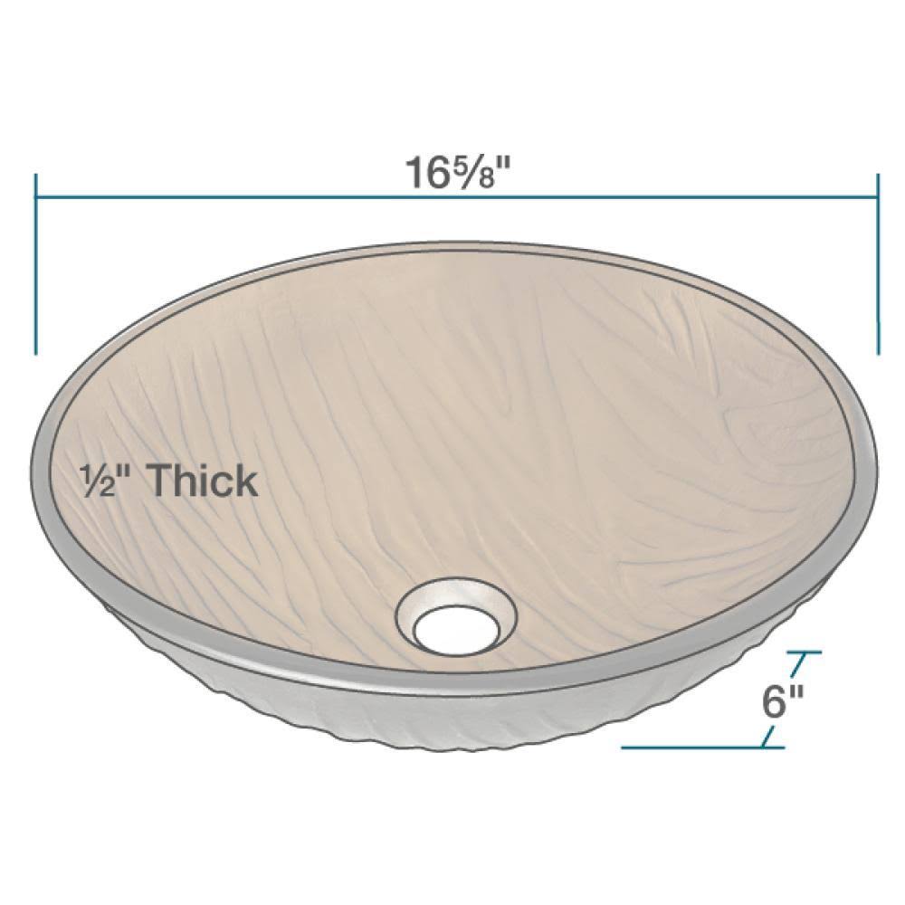 16-5/8x22 Glass Vessel Bathroom Sink with Vessel Faucet P953091