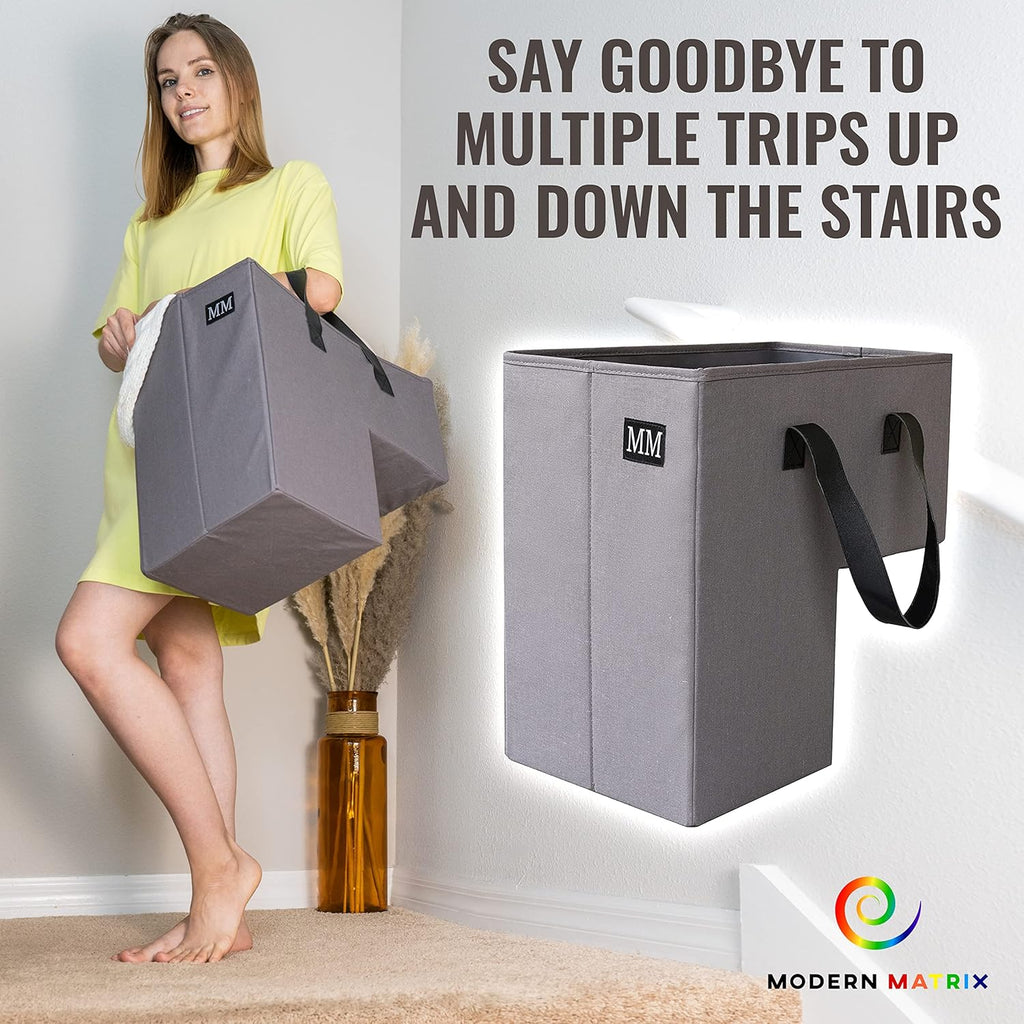 Stair Basket with Leather Handles X103800