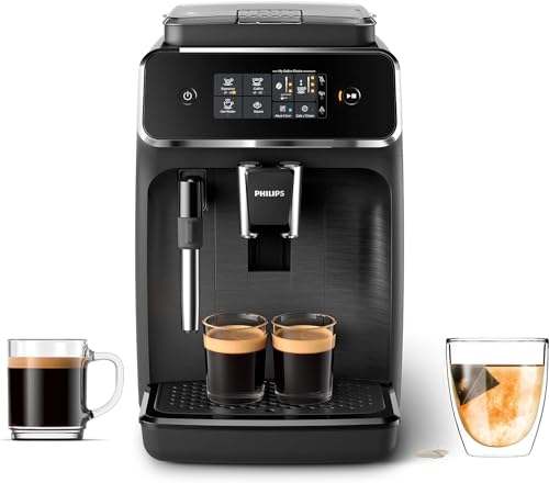 Black Fully Automatic Espresso Machine with Ceramic Grinder J8458