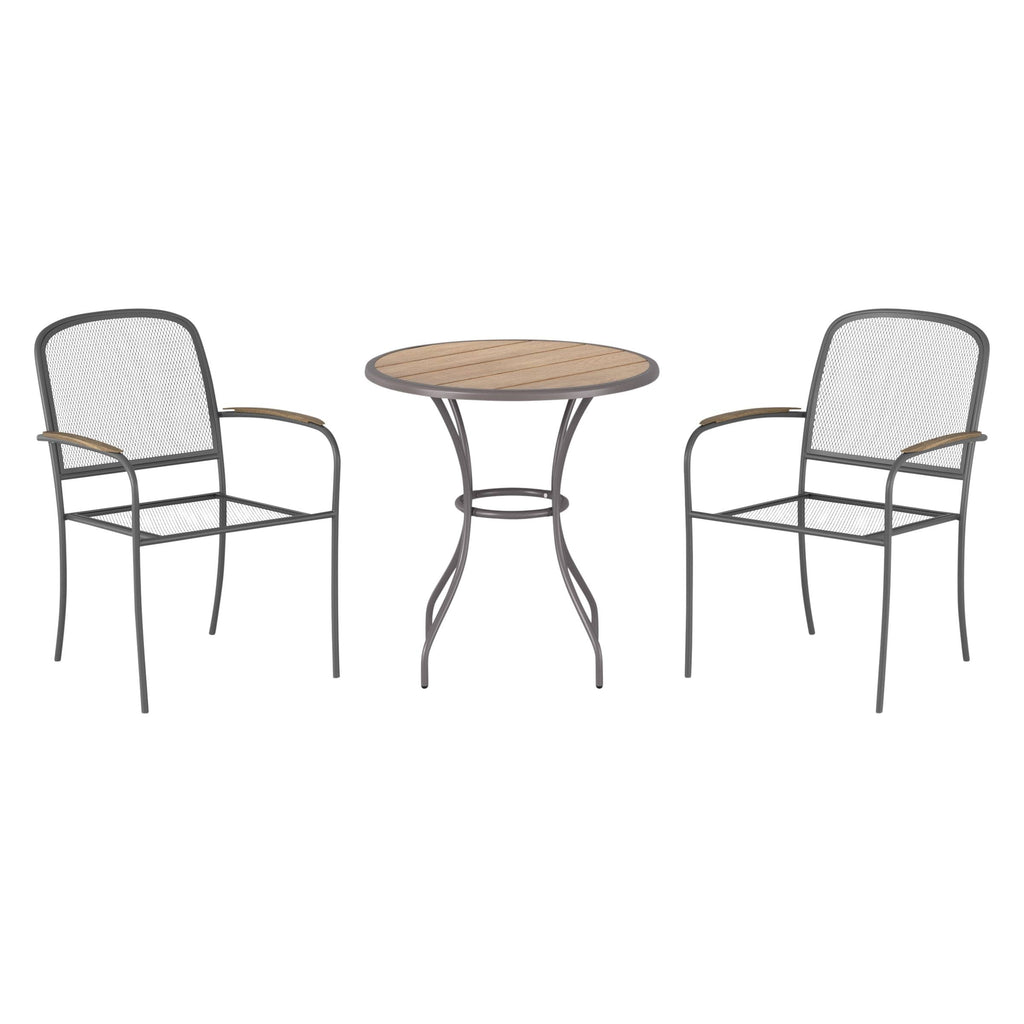 3PC Gray Frame Bistro Patio Set M8055