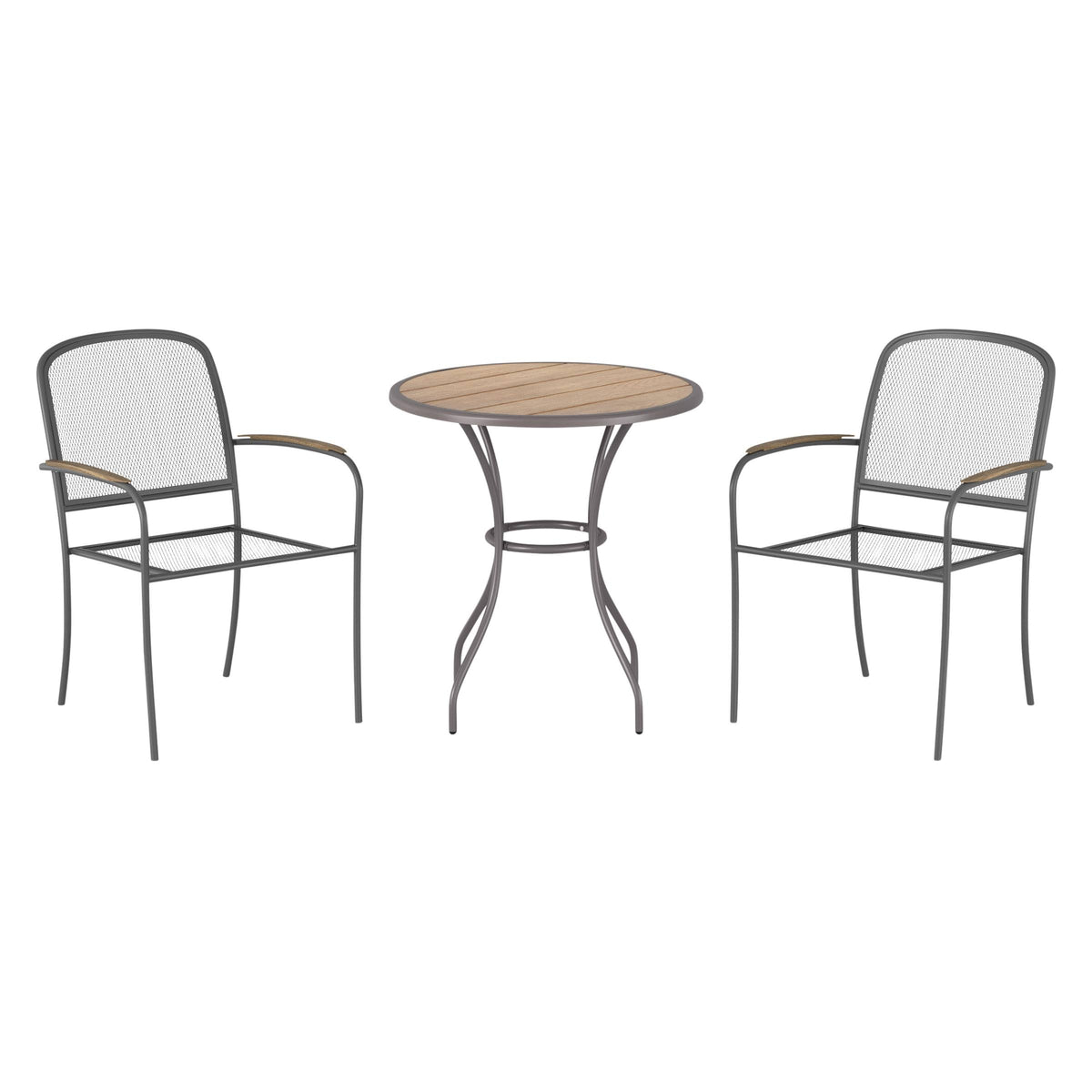 3PC Gray Frame Bistro Patio Set M8055