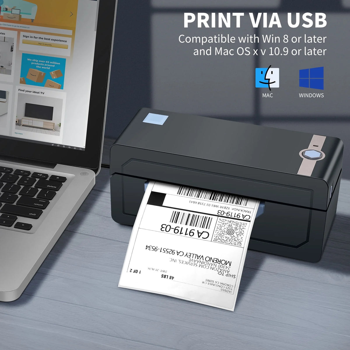 4''x6'' Bluetooth Thermal Label Printer H1561