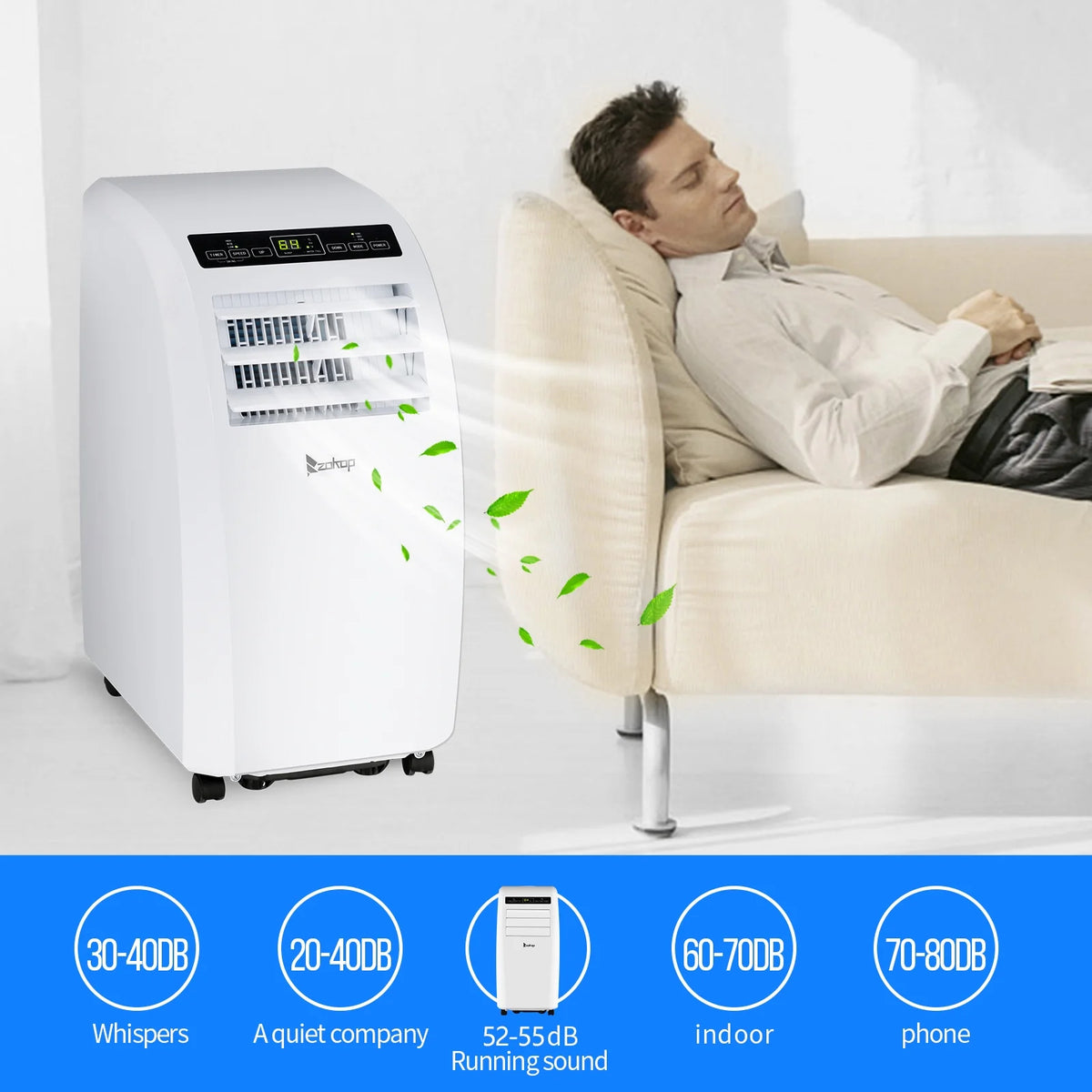 White Portable Air Conditioner W872