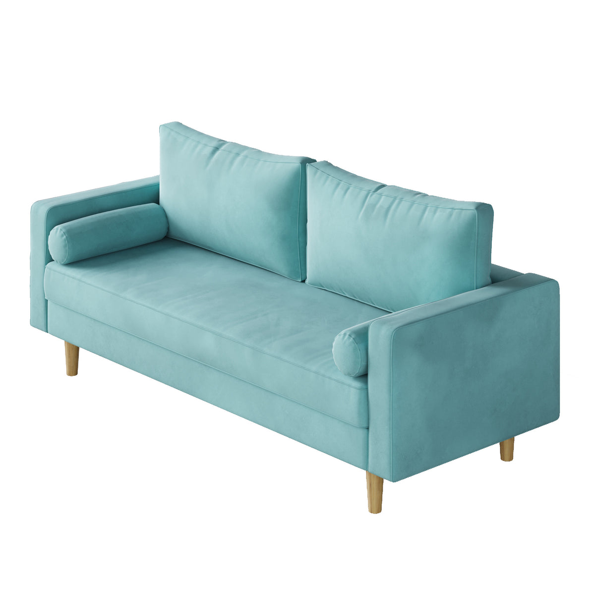 Modern Green Velvet Double Seat Sofa Y812