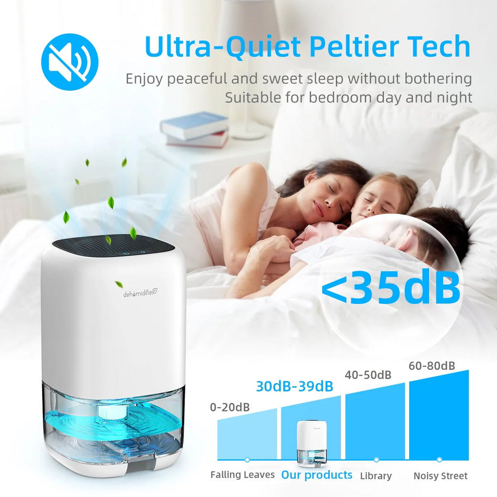 Portable Ultra Quiet Dehumidifier 1000ML U6063