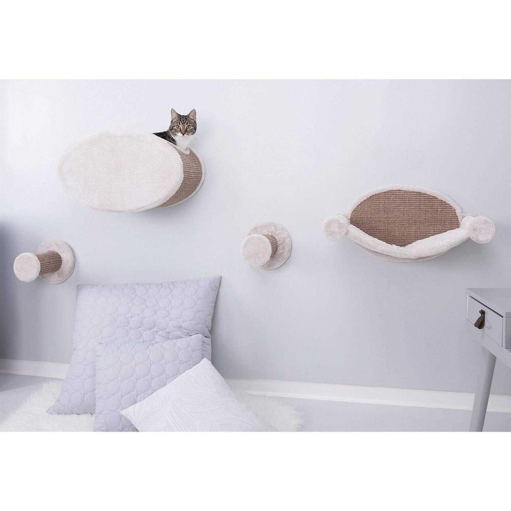 Wall Mounted Cat Lounge Set Hammock and Condo with Two Steps V21469