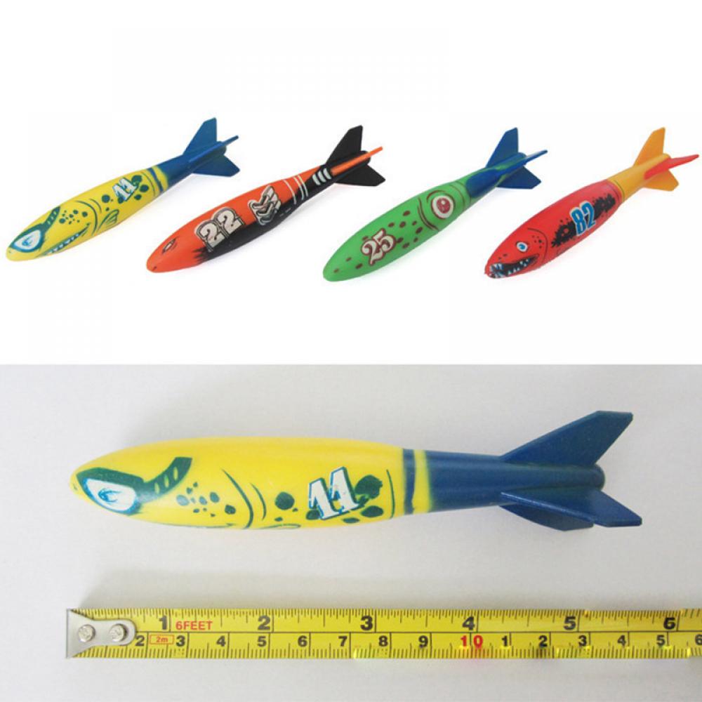 4 Colorful Pool Diving Shark Toys M443869