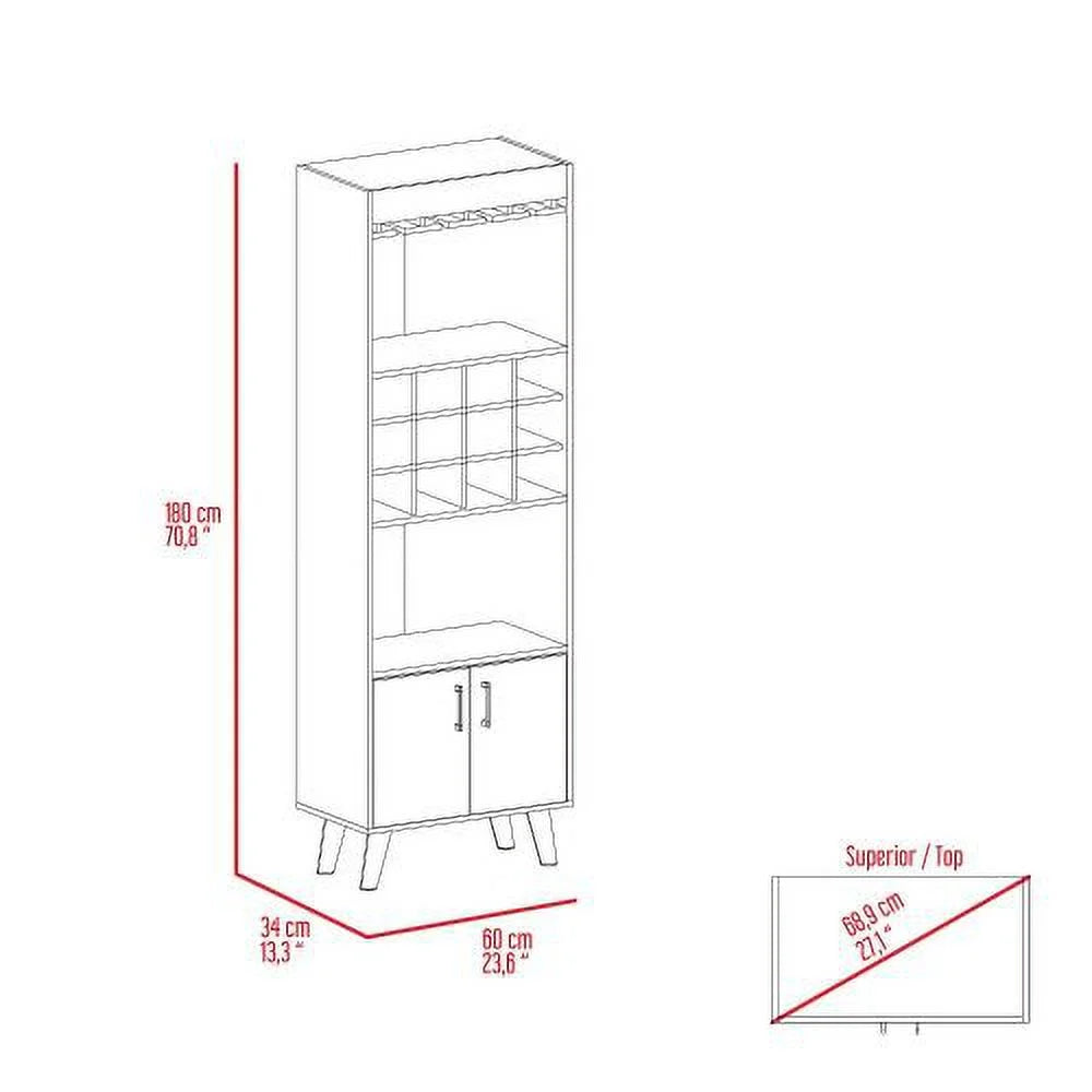 Dark Walnut Bar Cabinet T45724