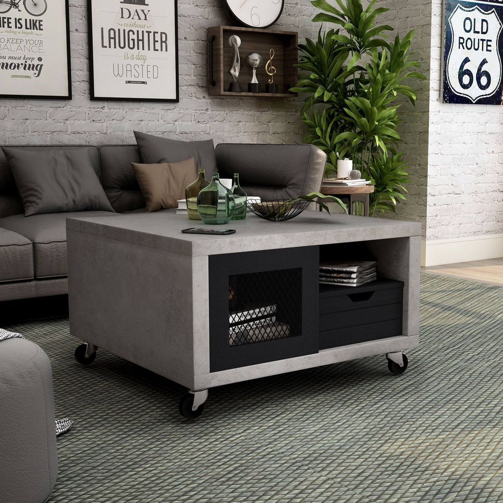 Industrial Multi-Storage Coffee Table V778222