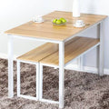 3 Piece Dining Set Light Brown White L643011