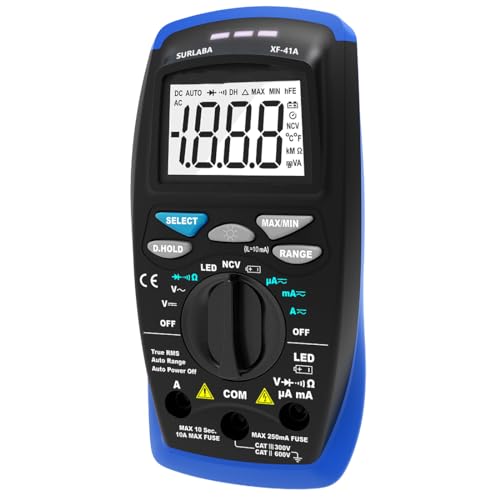 Digital Multimeter TRMS 6000 Counts Auto-Ranging Tester J908