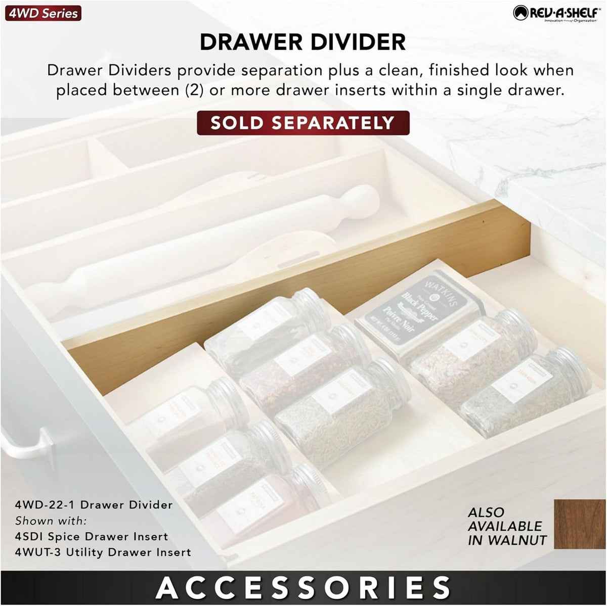 Natural Maple Wood Knife Block Drawer Insert Organizer F724
