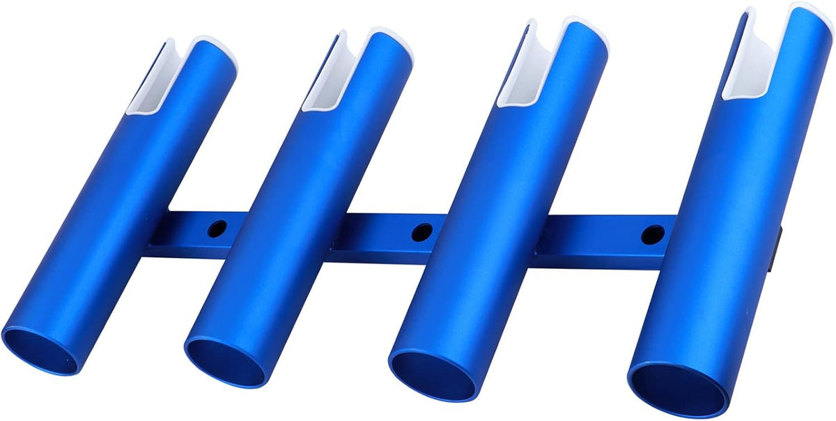 Aluminium Wall Mounted 4 Tubes Fishing Rod Holder, Pack of 2 D80284