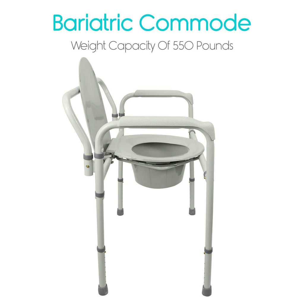 3 in 1 Extra Wide Folding Commode Chair H69483