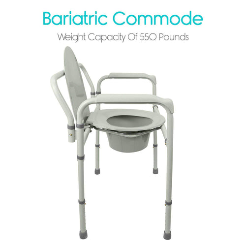 3 in 1 Extra Wide Folding Commode Chair H69483