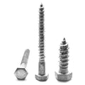 Hex Lag Screw Low Carbon Steel Hot Dip Galvanized Pk 100 F806548
