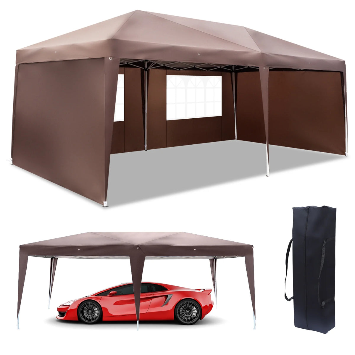 10'x20' Pop Up Canopy Tent with Carry Bag A1294
