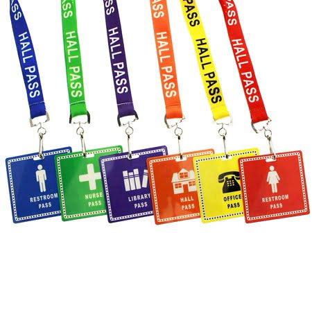 36 Pack Student Hall Pass Lanyards with Breakaway Lanyards B213147