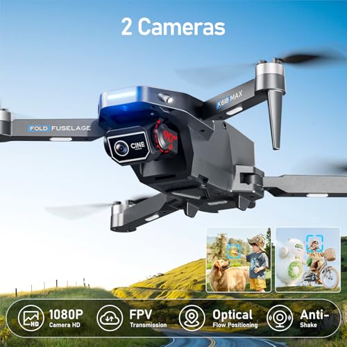 Drone with Camera 1080P FPV Quadcopter Brushless Motor Black N4204