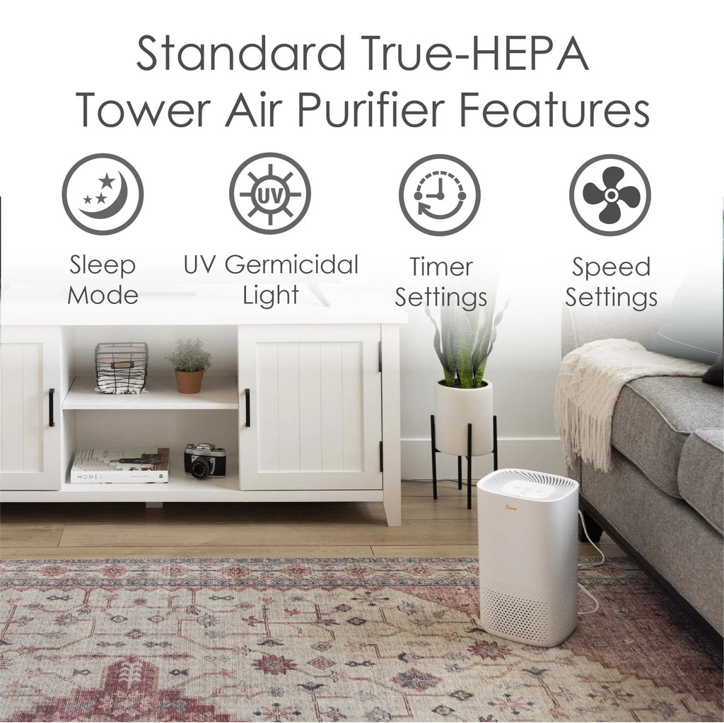 White True HEPA Air Purifier with UV Light W1862