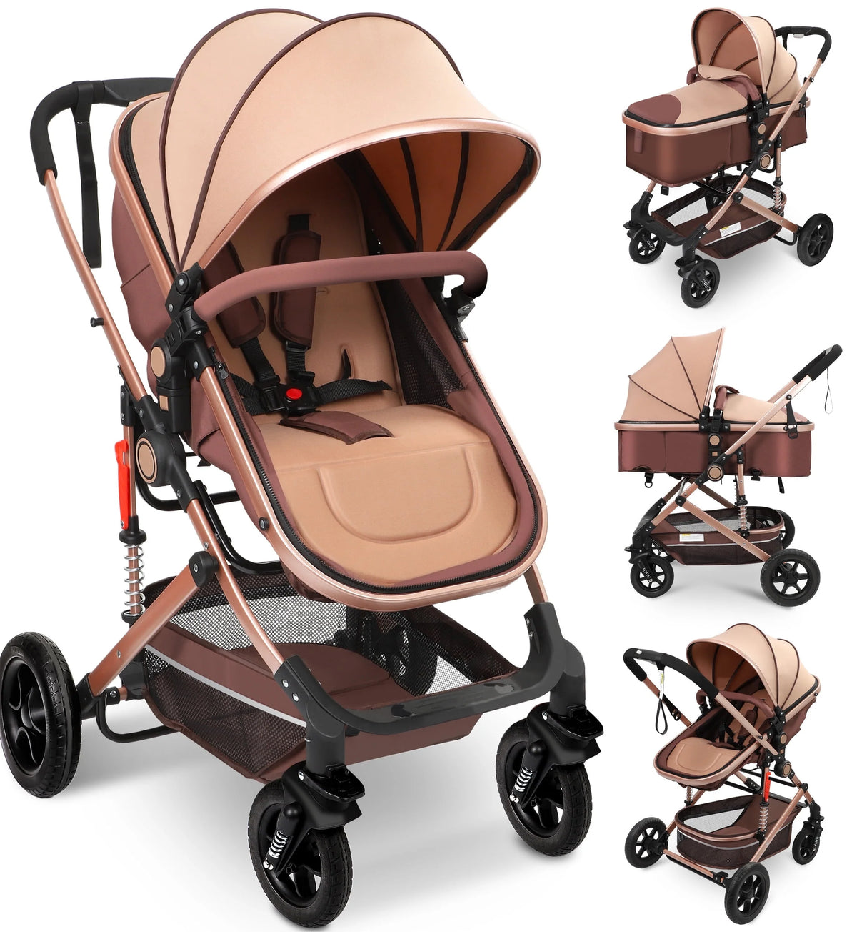 Foldable Reversible Bassinet Baby Stroller V97452