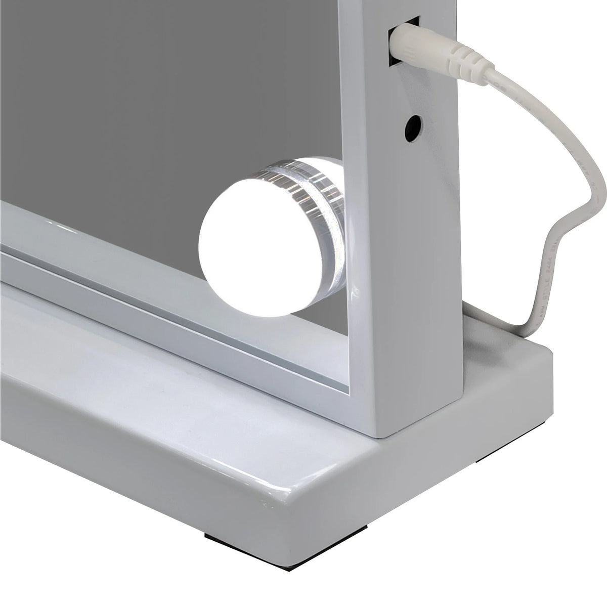 White Metal Hollywood Vanity Mirror with Lights O9347