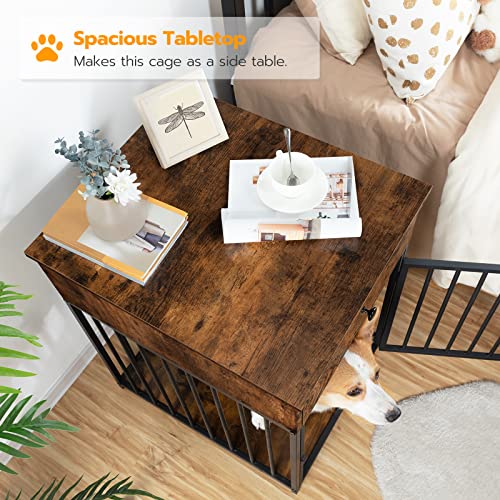 Wooden Dog Crate Furniture with Drawer V3182