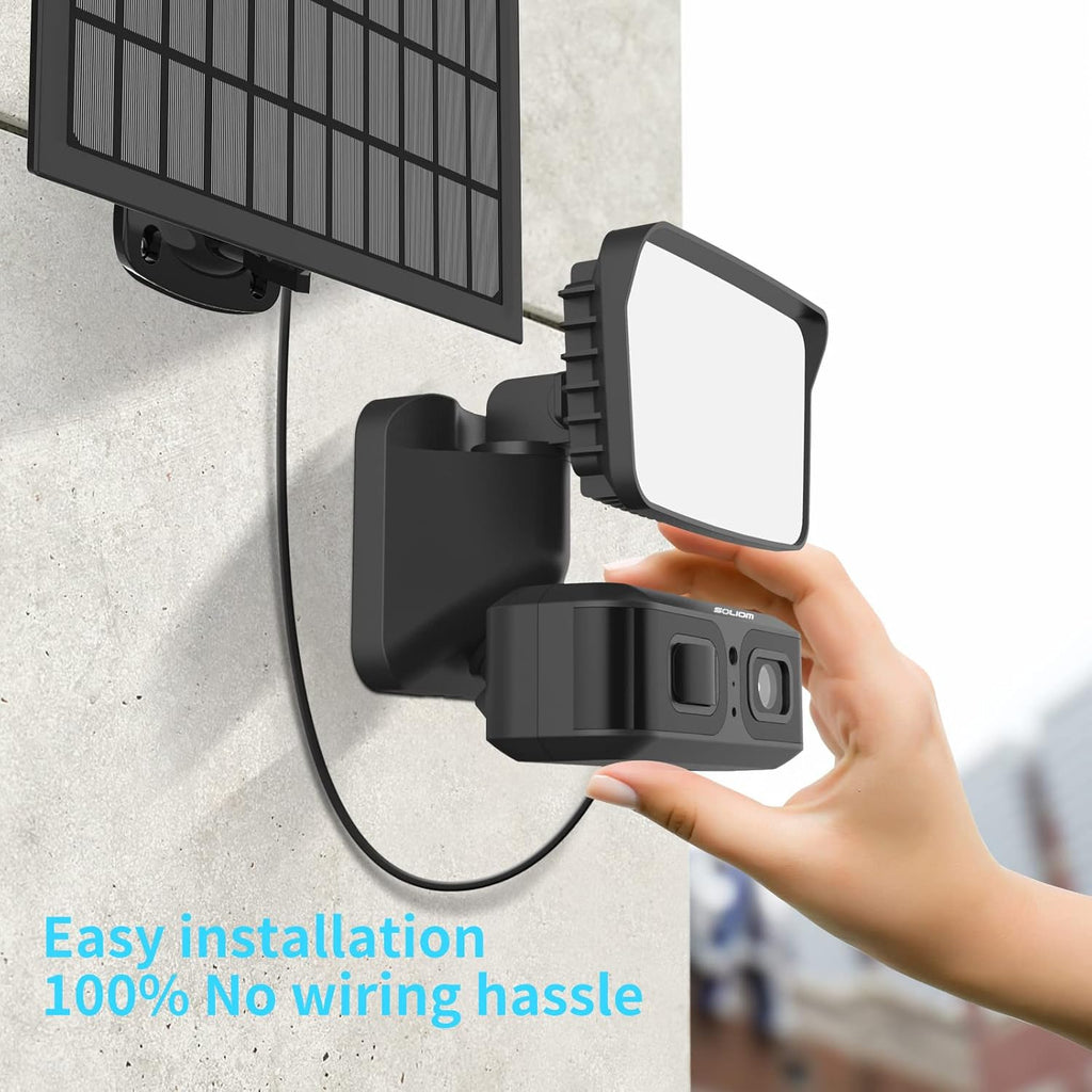 Wireless Solar Battery Powered Outdoor Security Camera with 2-Way Audio and IP66 Waterproof C9659