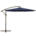Navy Blue Cantilever Patio Umbrella with Crank & Cross Base X97074