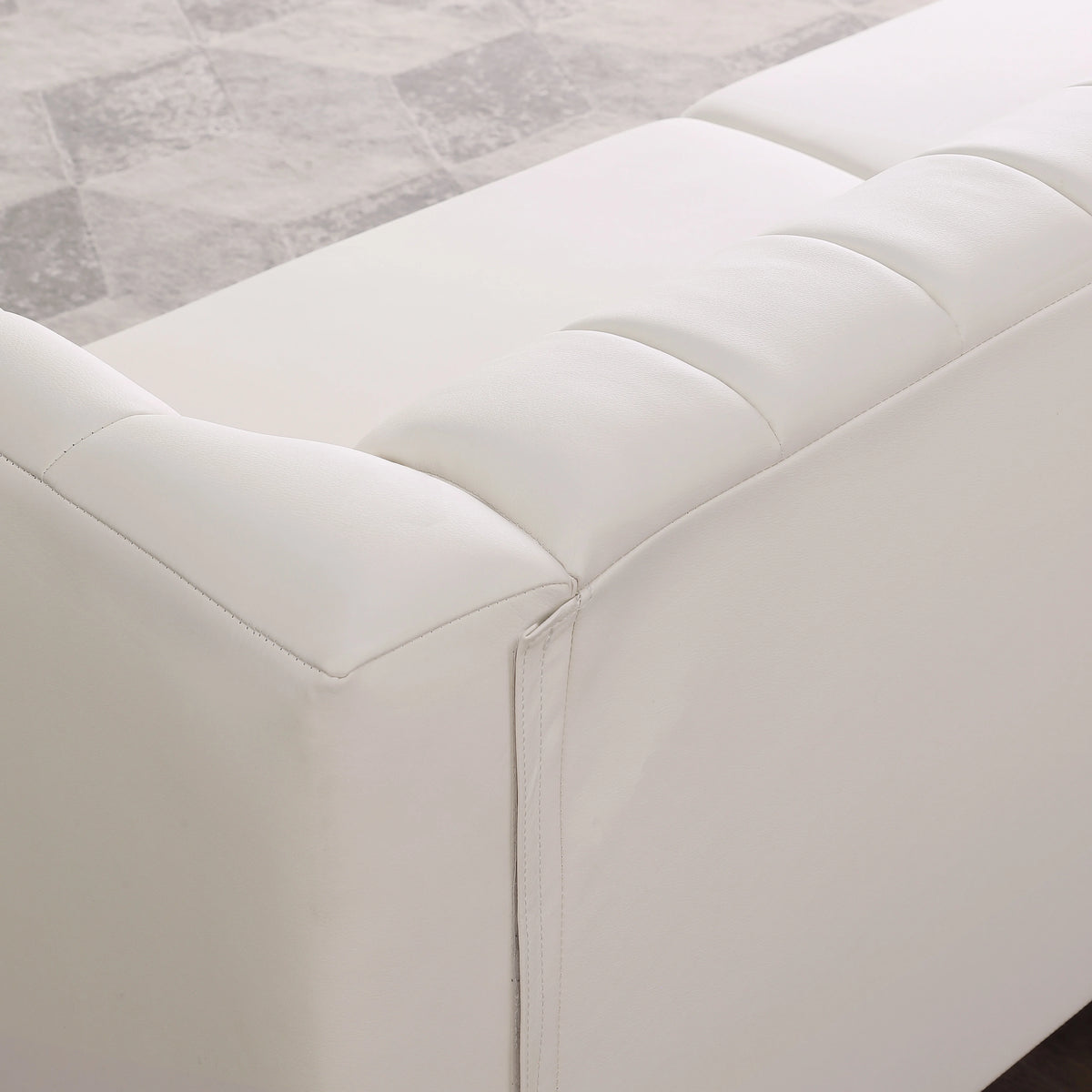 3 Seater PU Leather Sofa with 2 Pillows I5548