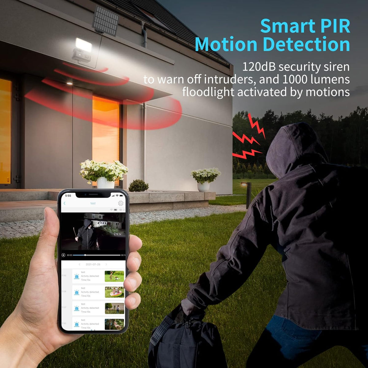 Wireless Solar Battery Powered Outdoor Security Camera with 2-Way Audio and IP66 Waterproof C9659