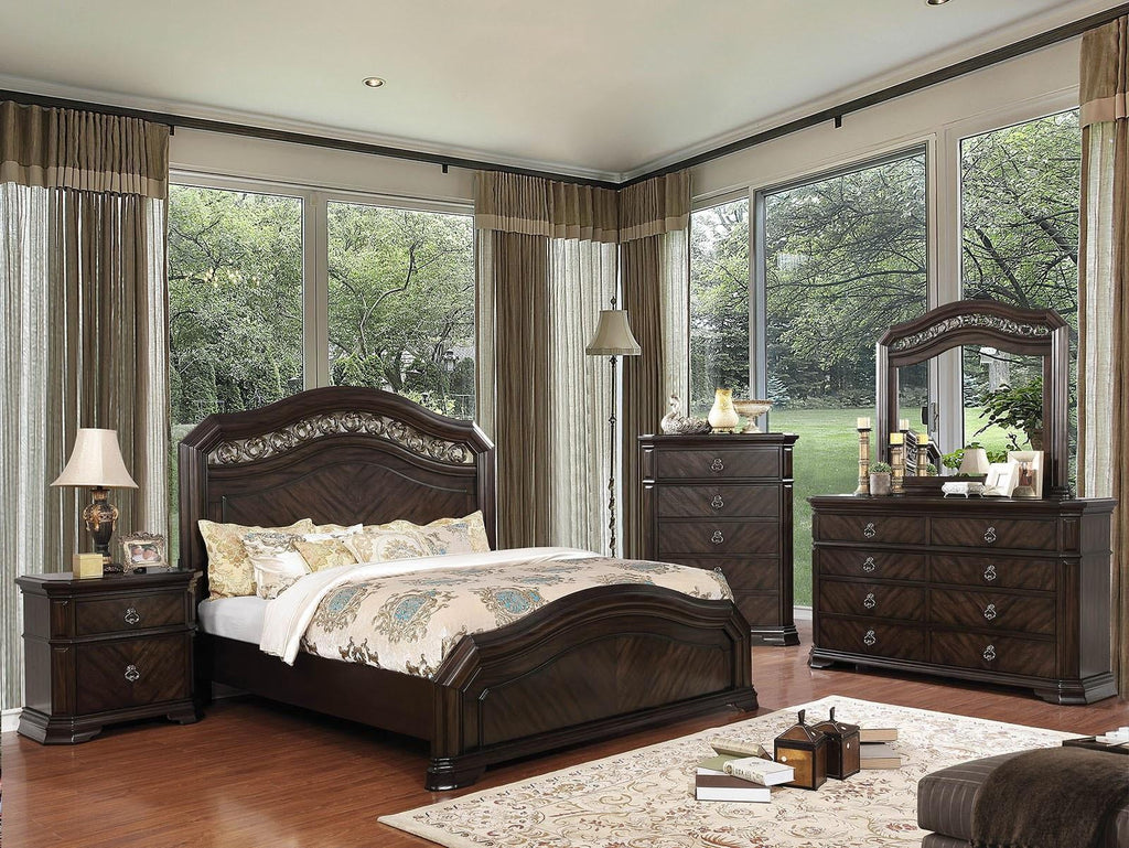 Solid Wood Queen Bedroom Set 5pcs S9949