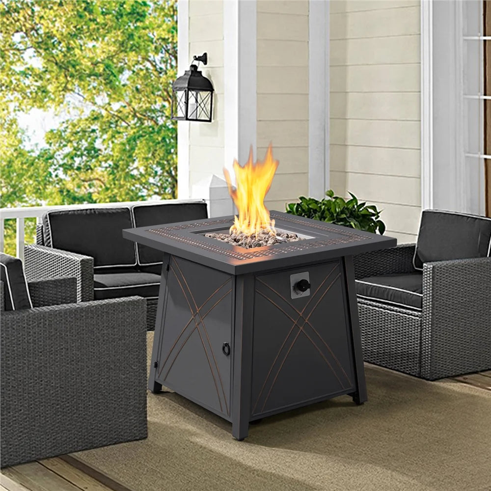 Copper Propane Fire Pit Table L9290