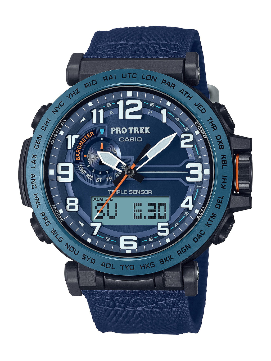 Solar Powered Cloth Strap Watch I69180