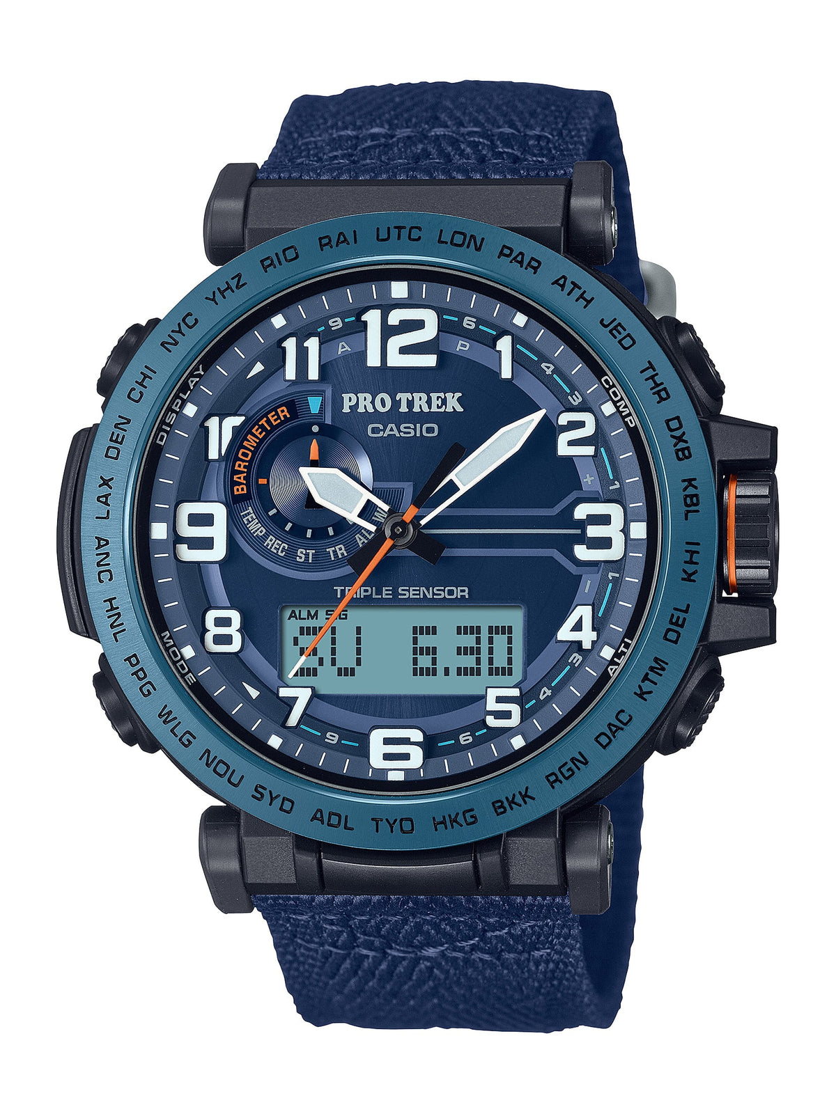 Solar Powered Cloth Strap Watch I69180