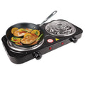 Electric Stove Dual Burner Portable Compact Hot Plate T300877