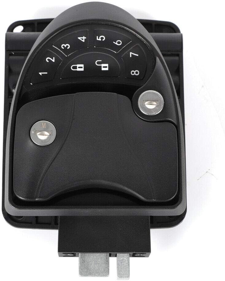 Keyless Entry Door Lock Latch Handle Knob Deadlock (Black) K755430