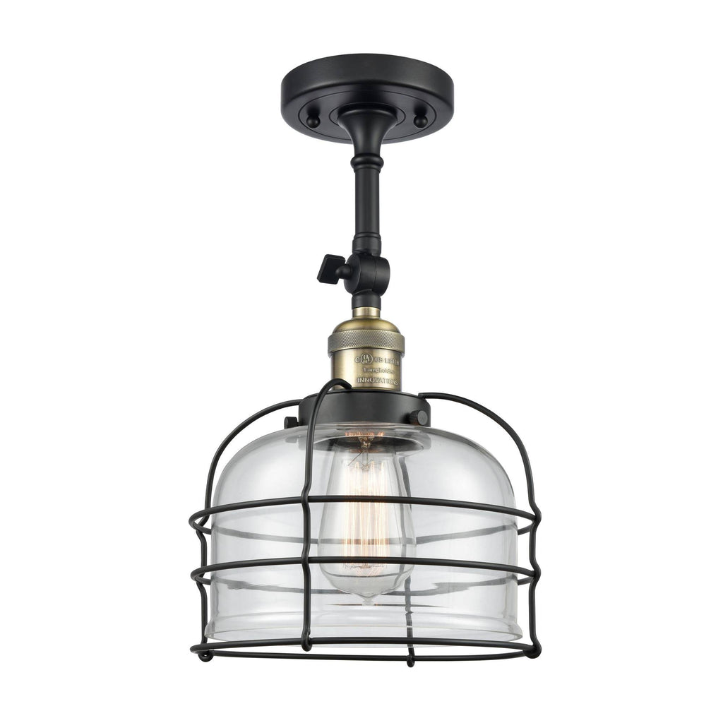 1 Light Semi-Flush Mount Black Antique Brass C33987