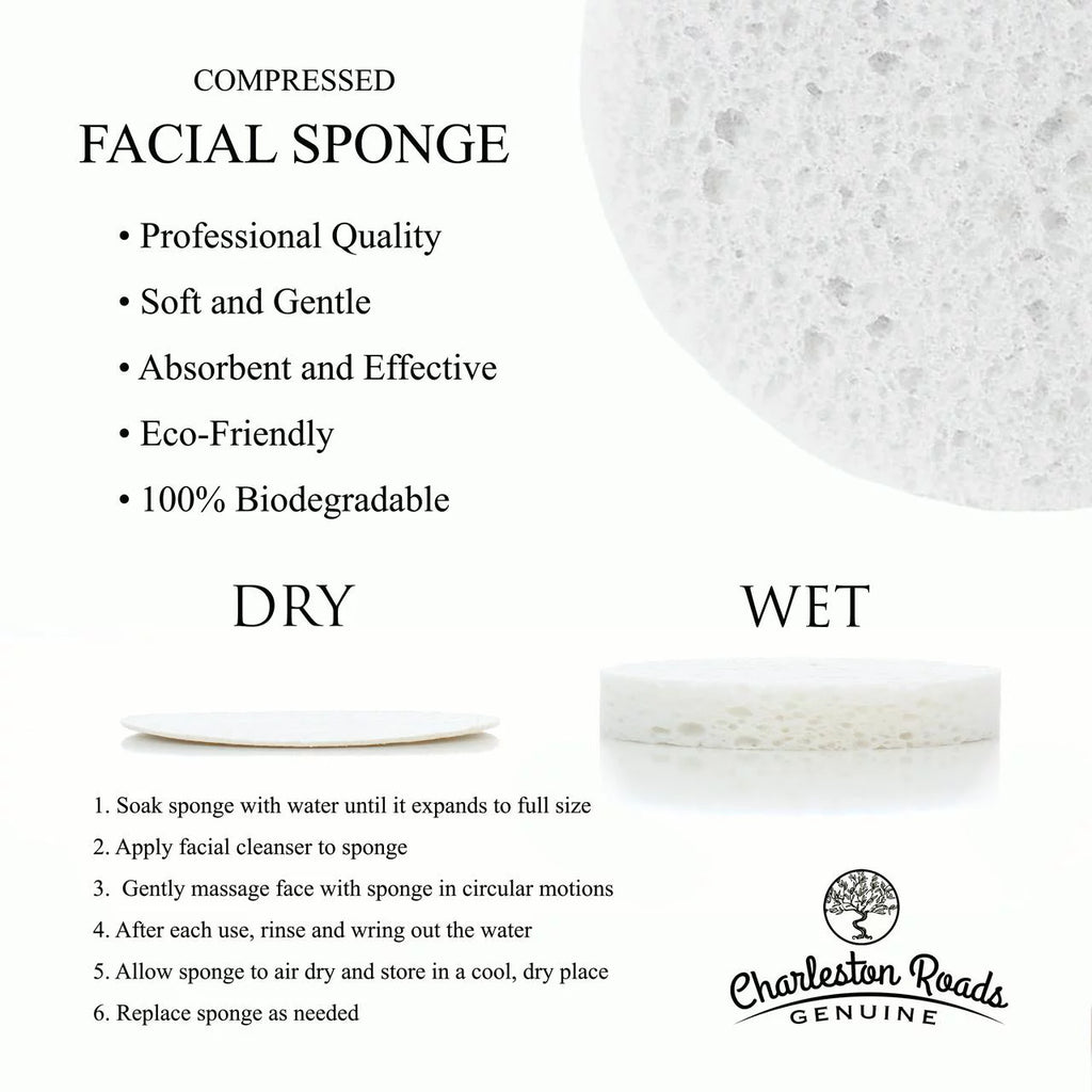Compressed Cellulose Facial Cleansing Sponge (White, 50) K344486