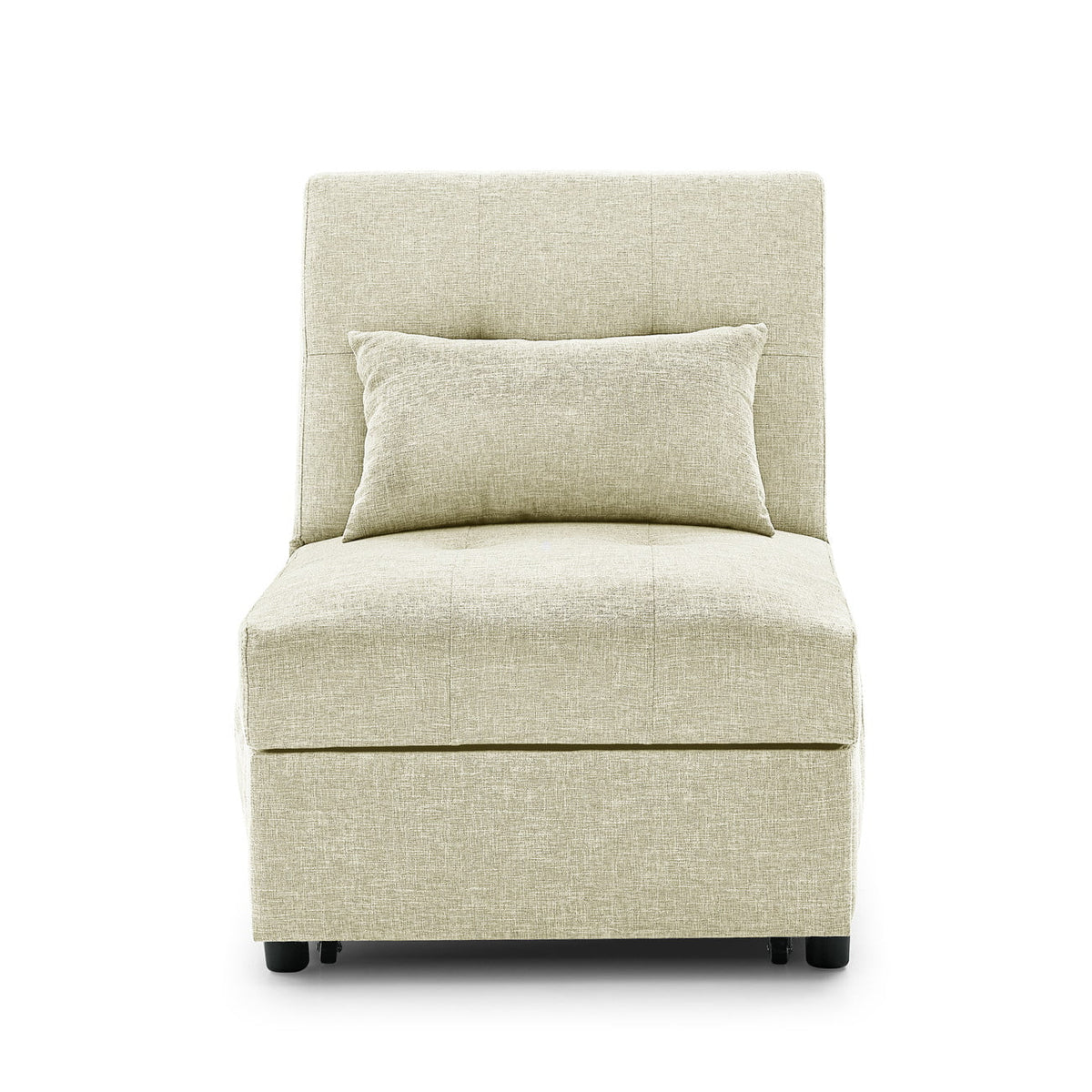Beige Folding Sofa Bed Chair with Storage Bag Z428