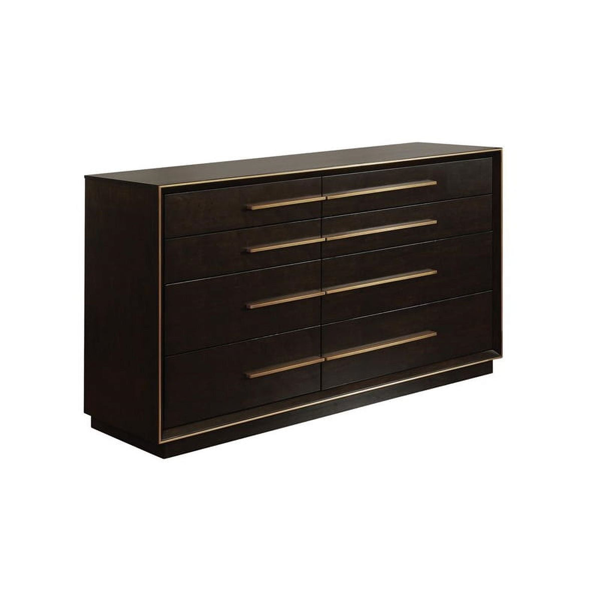 4-piece Wood California King Panel Bedroom Set in Brown and Gray V4142