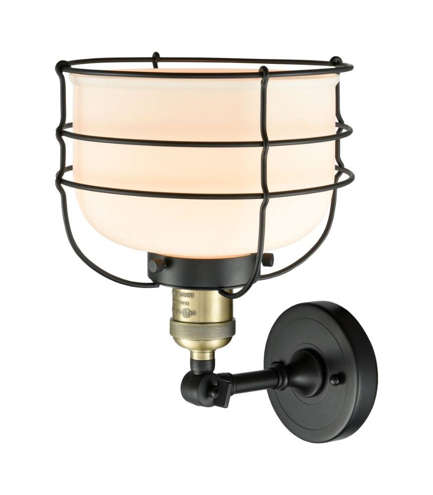 1 Light Semi-Flush Mount Black Antique Brass C33987