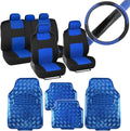 Car Seat Covers Full Set with Floor Mats and Steering Wheel Cover H179915