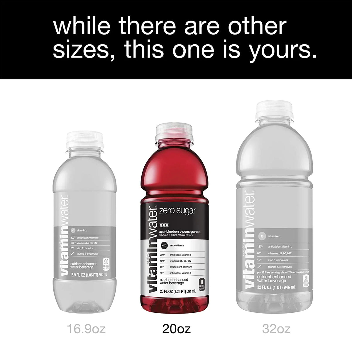 3 Flavor Variety Pack Nutrient Enhanced Flavored Water, 20 Fl Oz Bottles (Pack of 12) N9971
