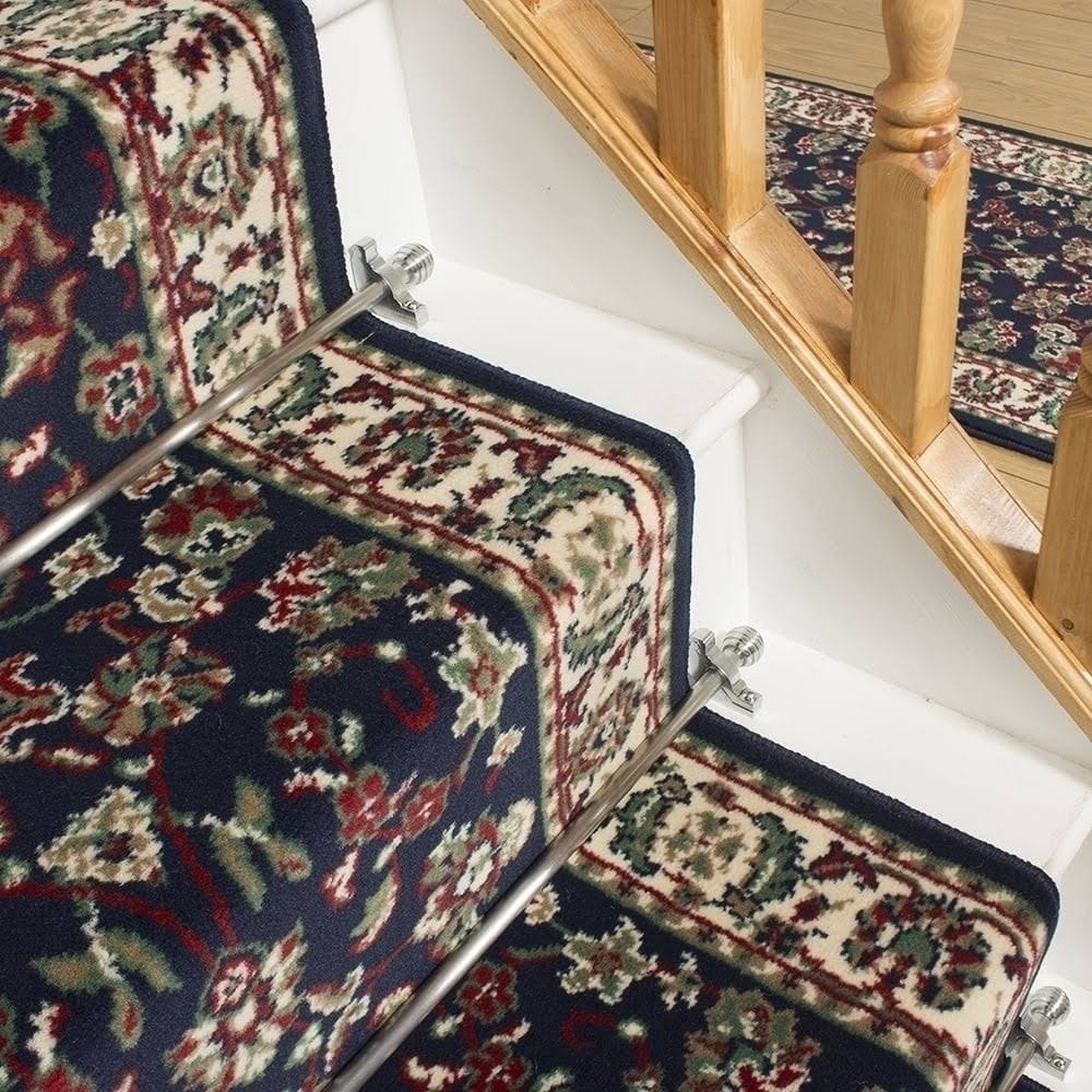 Persian Blue Stair Carpet Runner 35 foot N976