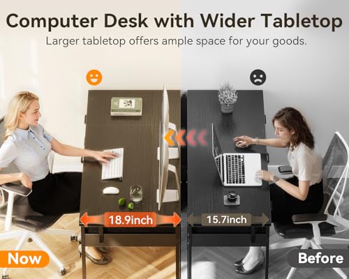 Rustic Brown 40 Inch Computer Desk with 6 Drawers N59049