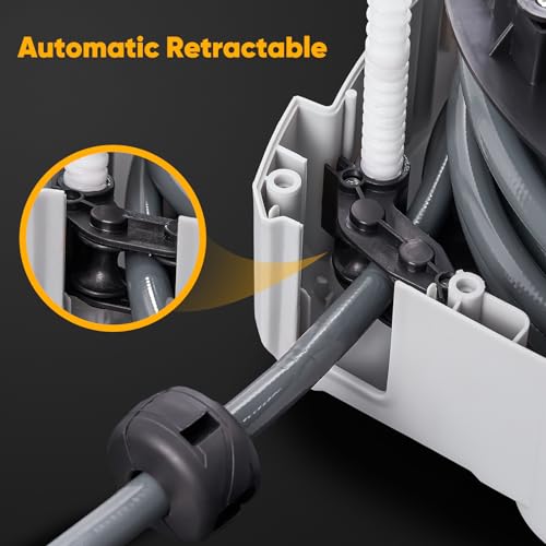 3/8 in x 65 Ft Heavy Duty Retractable Air Hose Reel with 180° Swivel Mount, 300 PSI Z8849