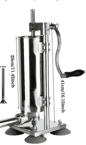 3L Manual Sausage Stuffer Stainless Steel Vertical Sausage Maker with 8 Tubes V649205