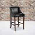 2 Pk. Walnut Barstool with Black Leather A625